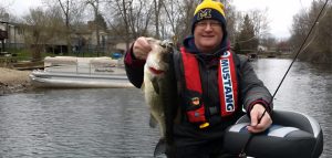 Cold water early spring Michigan largemouth bass
